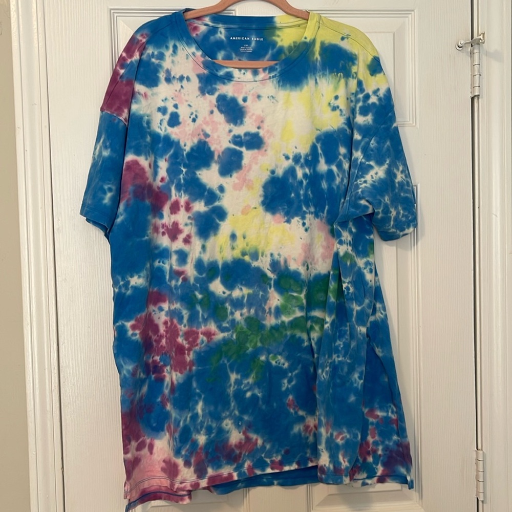 American Eagle tie dye oversized tunic t shirt